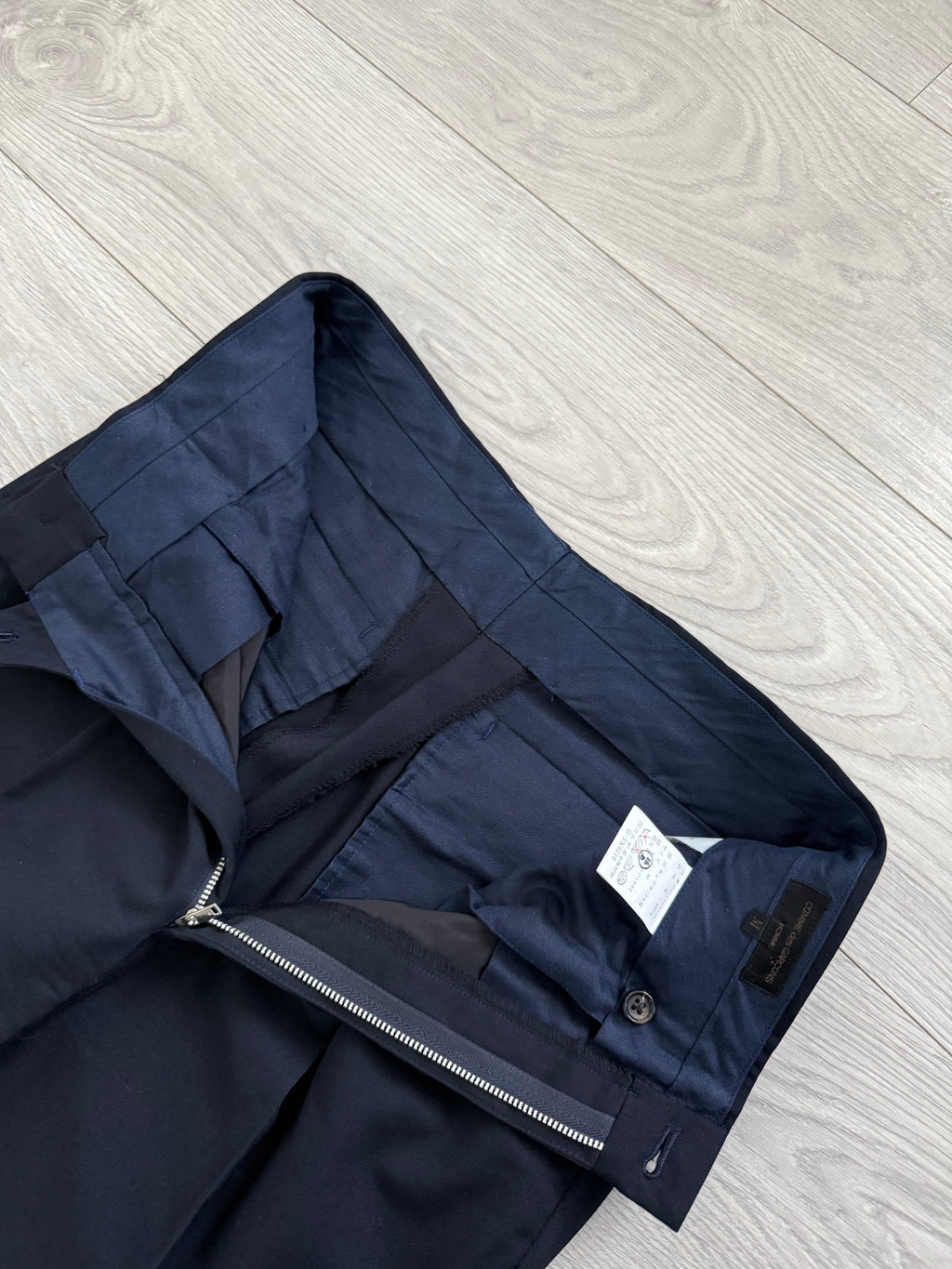Comme Des Garcons Homme 1992 Double Breasted Pleated Wool Navy Suit - Size M Jacket / 30" Waist