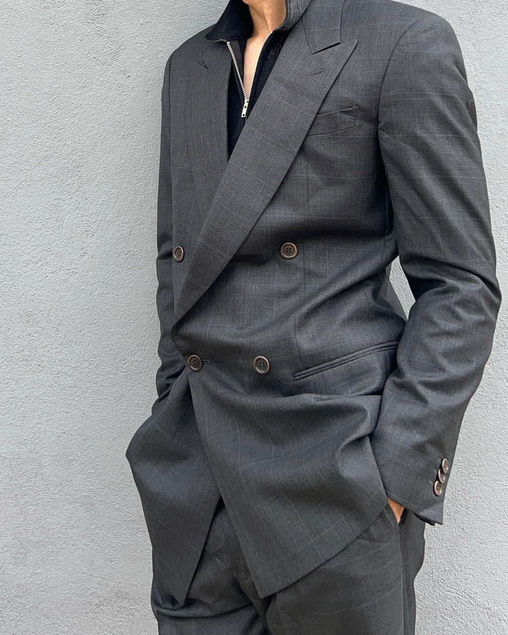 Armani 1990s Double-Breasted Relaxed Pleated Suit - Size S Jacket / 30" Waist