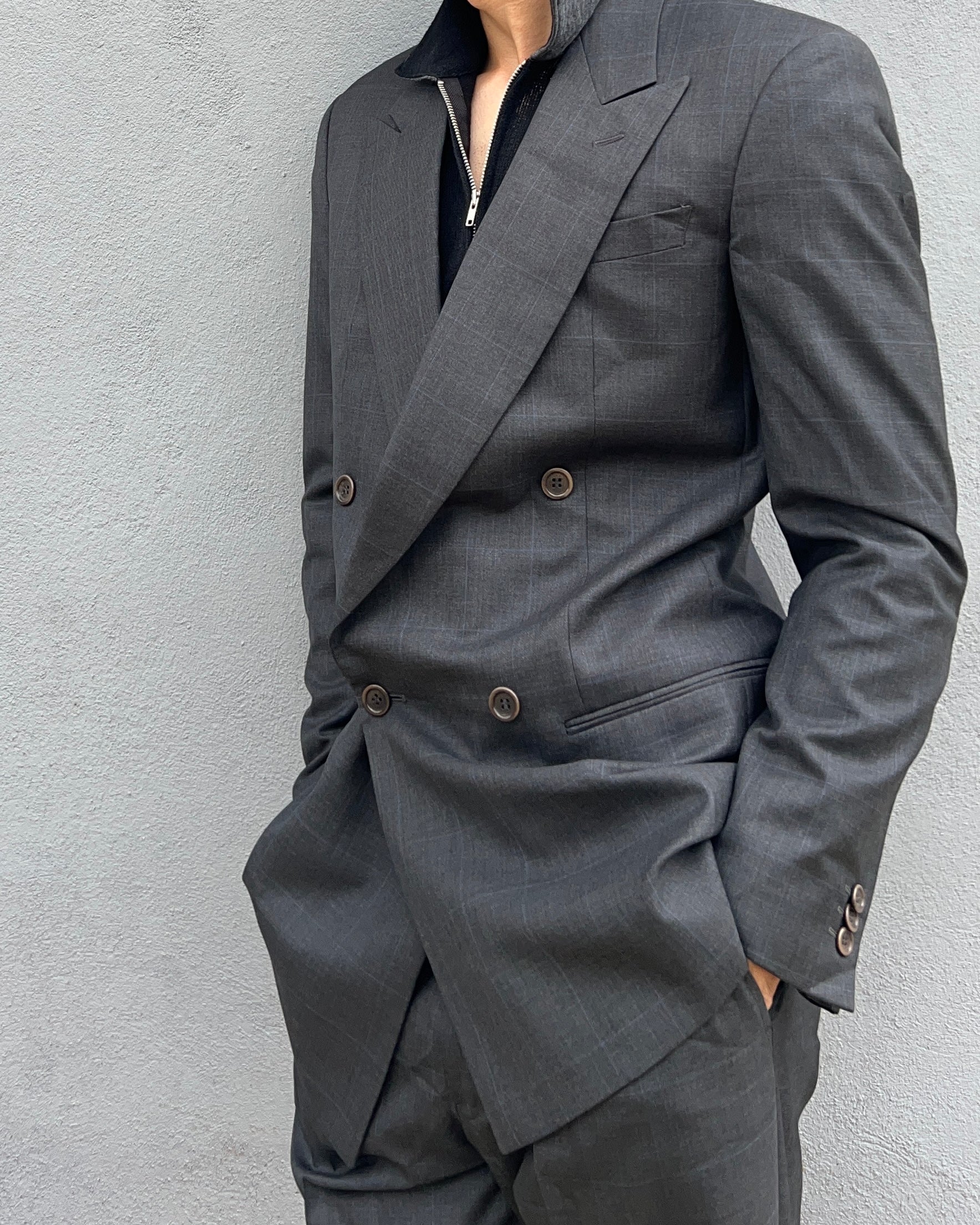 Armani 1990s Double-Breasted Relaxed Pleated Suit - Size S Jacket / 30" Waist