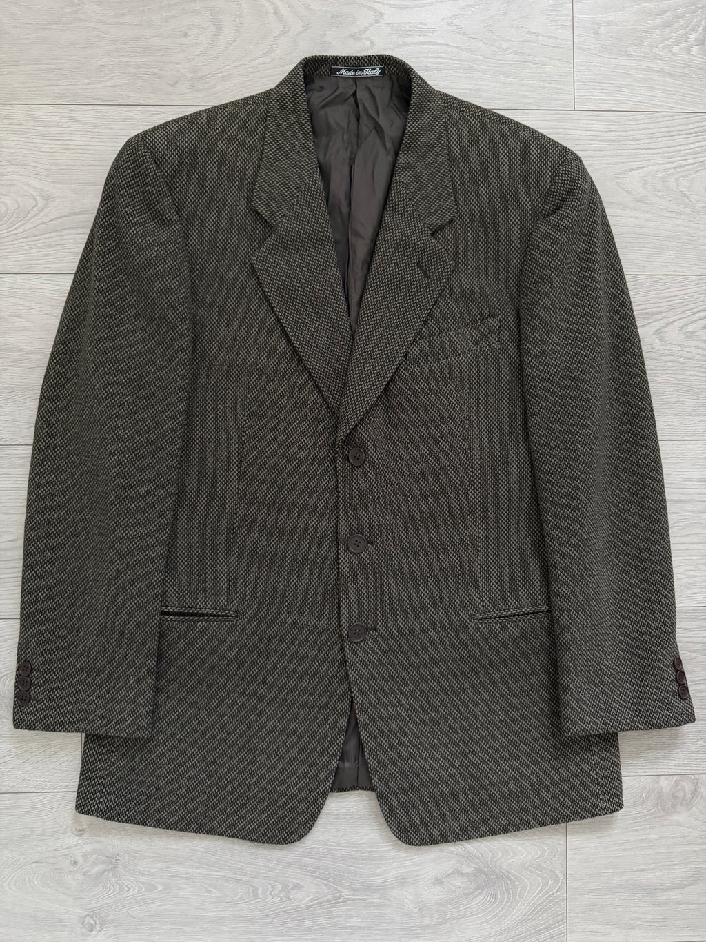 Giorgio Armani 1980s 3B Textured Wool Sport Jacket Blazer  - Size XL