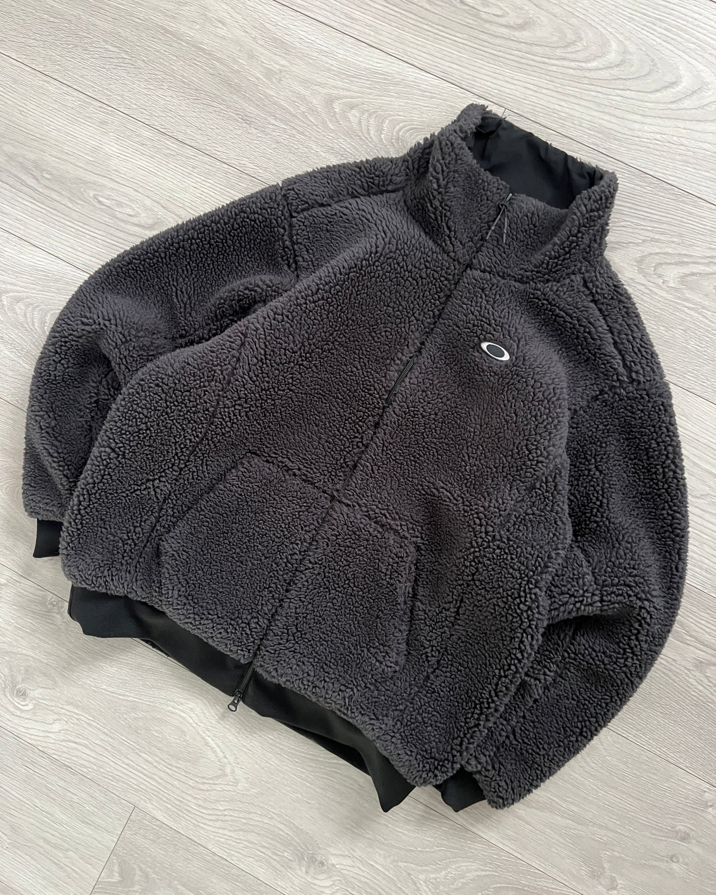 Oakley Boa Grey Piled Fleece Jacket - Size M