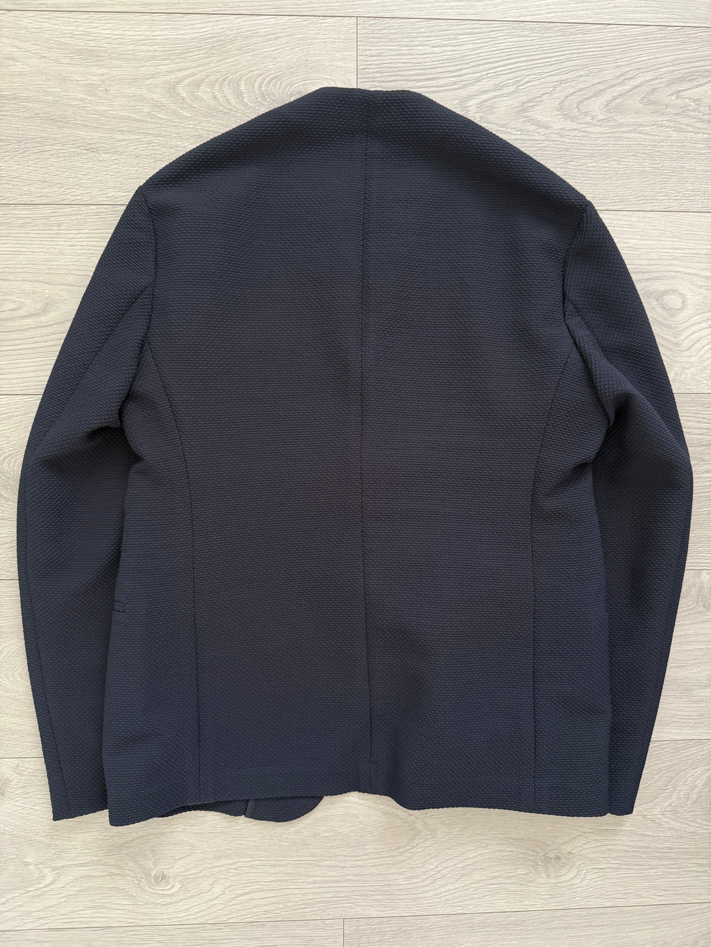 Armani 2000s Collarless Textured Sports Jacket Blazer - Size L