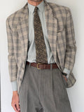 Emporio Armani 1980s 2B Textured Wool Check Sports Jacket Blazer - Size S