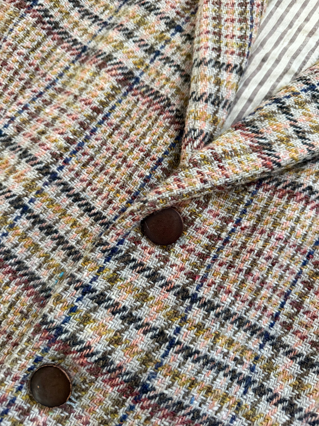Emporio Armani 1990s 3B Check Wool Textured Sport Jacket Blazer - Size M