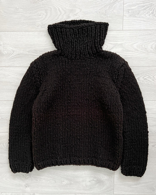 Martin Margiela FW2004 Oversized Neck Chunky Knit Sweater - Size S