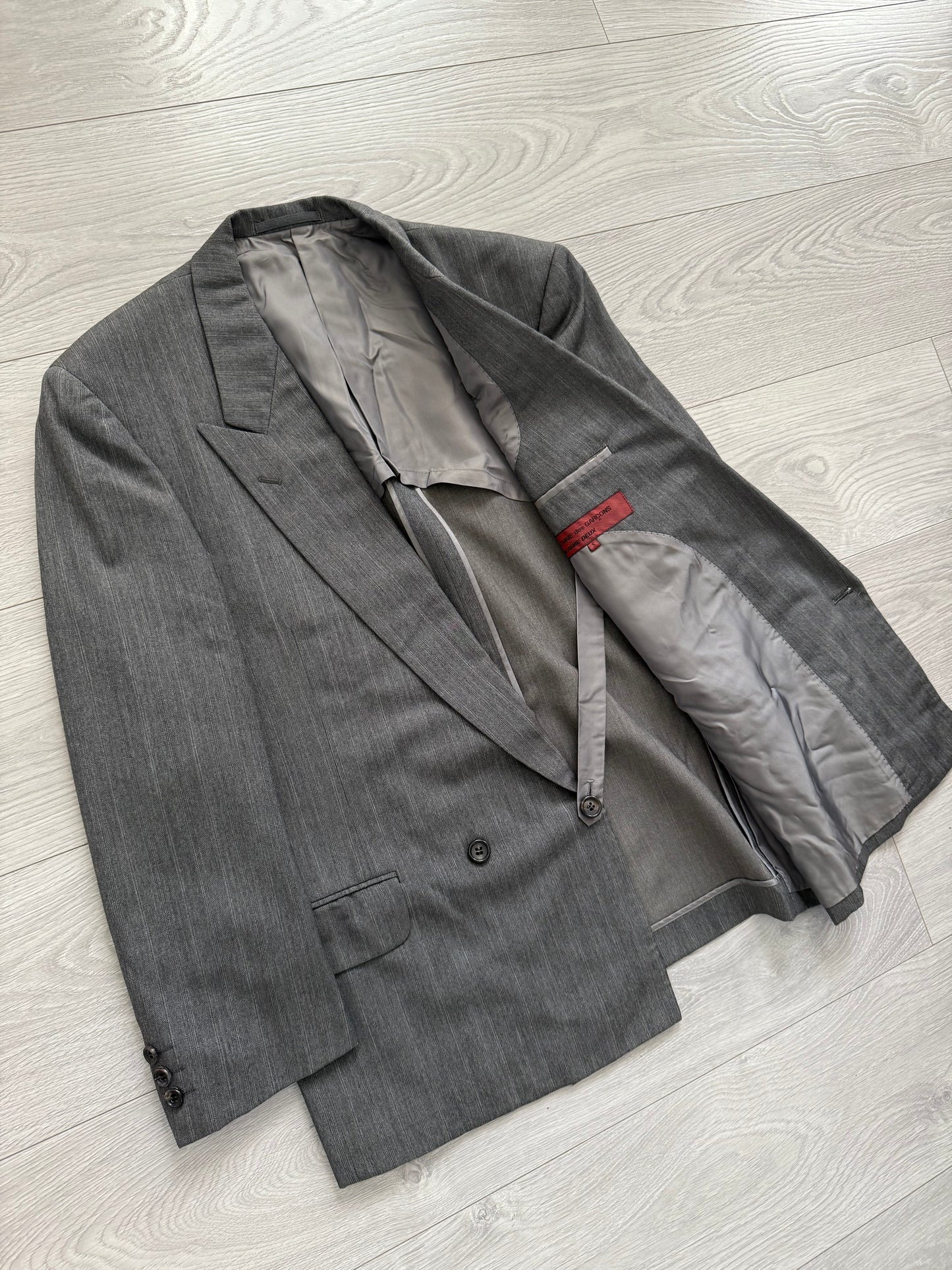 Comme Des Garcons Homme Deux 1989 Double-Breasted Pleated Suit - Size S Jacket / 32" Waist