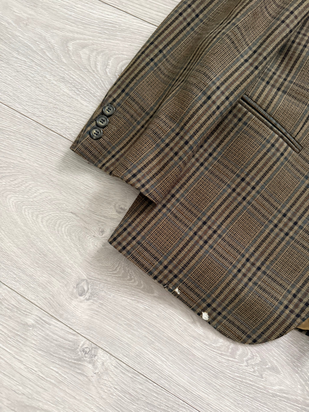 Valentino 1980s Wool Check Sports Blazer Jacket - Size L