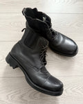 Miu Miu FW2002 Leather Lace Up Boots - Size 6.5 Womens