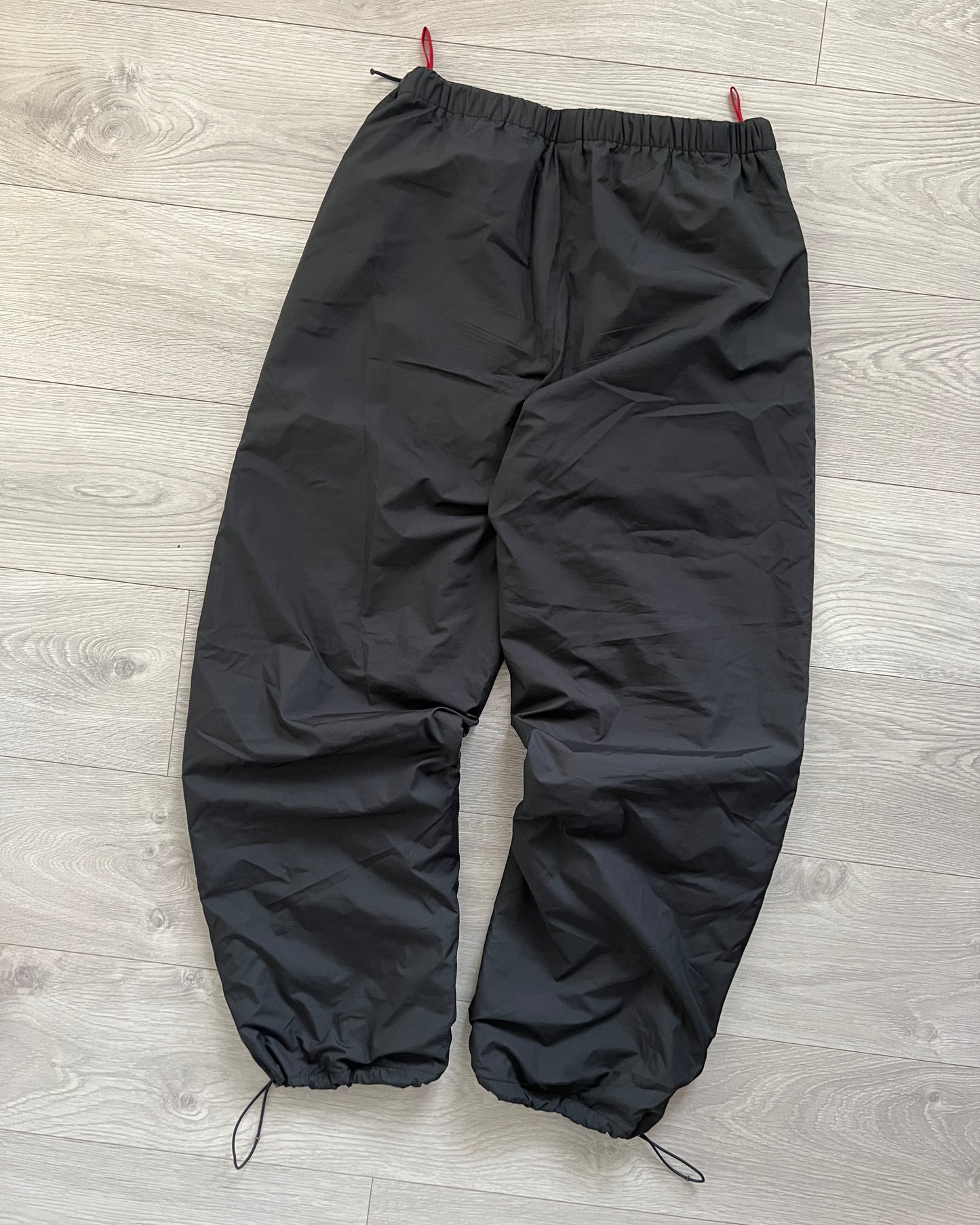 Prada Sport 00s Fleece Lined Bungee Hem Nylon Pants - Size M