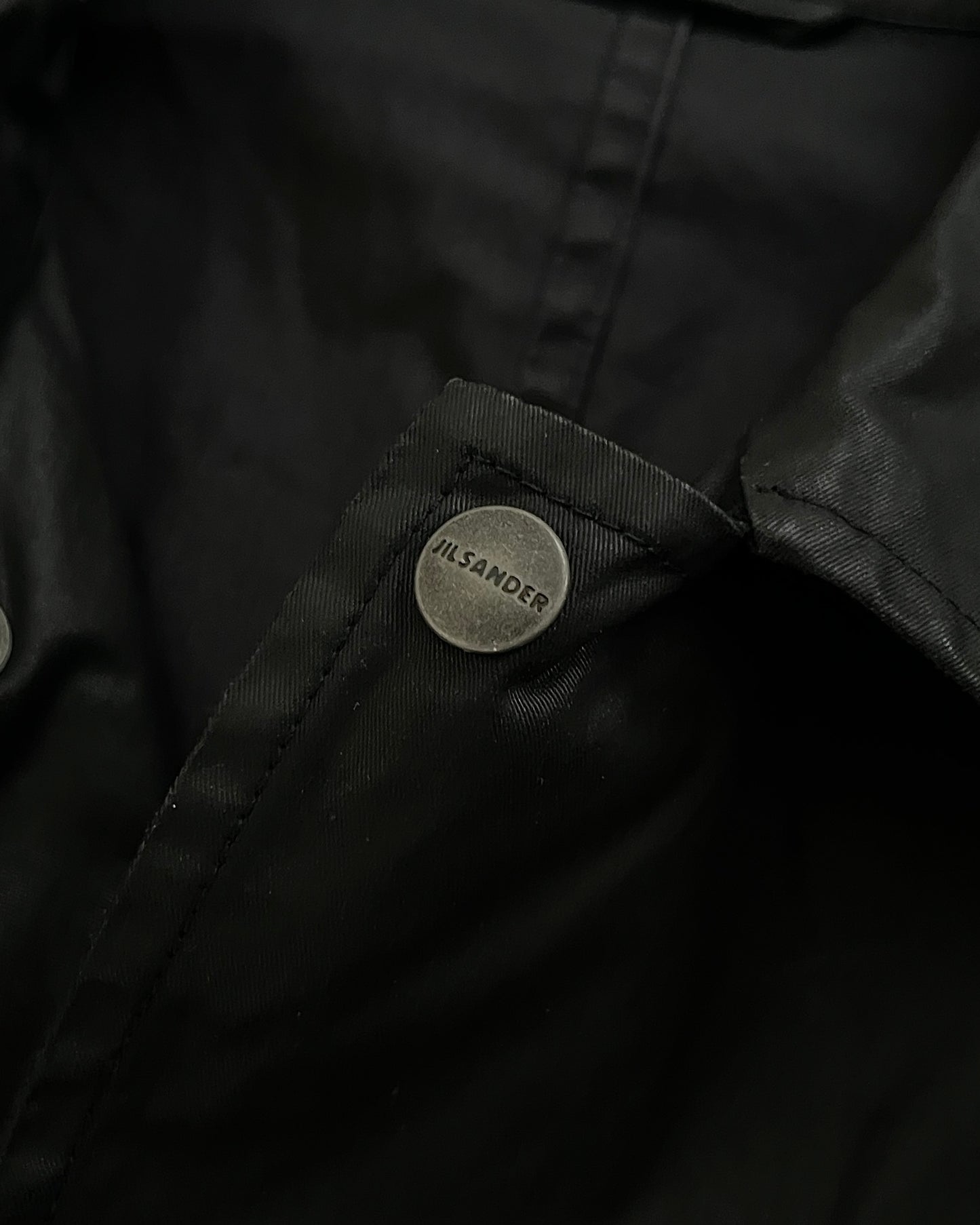 Jil Sander by Raf Simons 00s Waxed Snap Button Coat - Size S