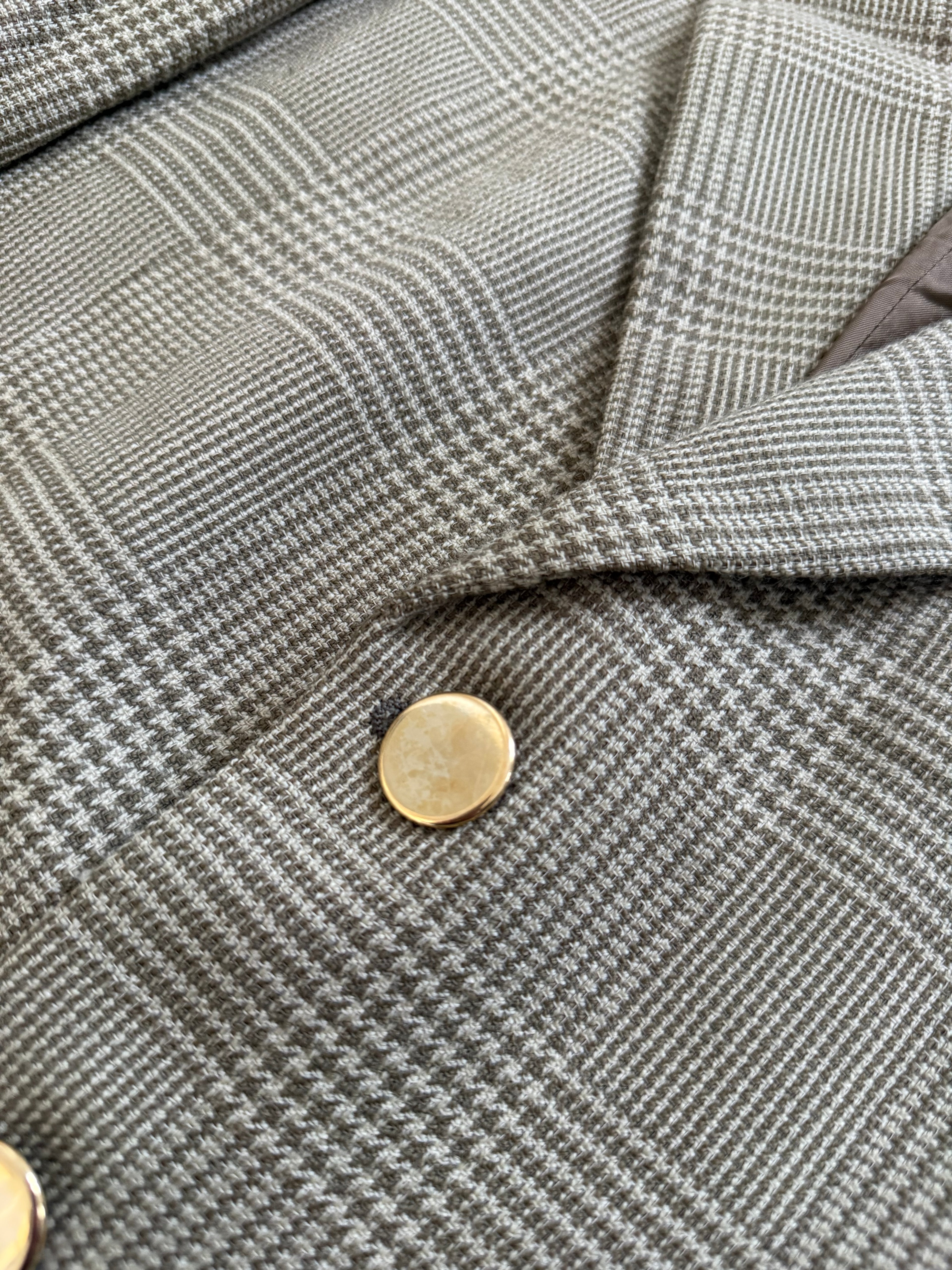 Valentino 1980s Check Wool Sports Blazer Jacket - Size L
