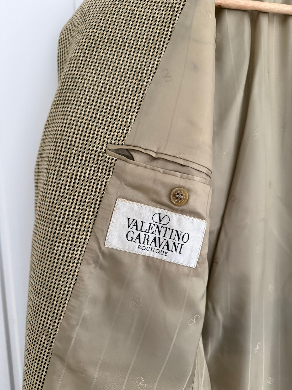 Valentino 1980s 3B Textured Wool Sports Jacket Blazer  - Size M