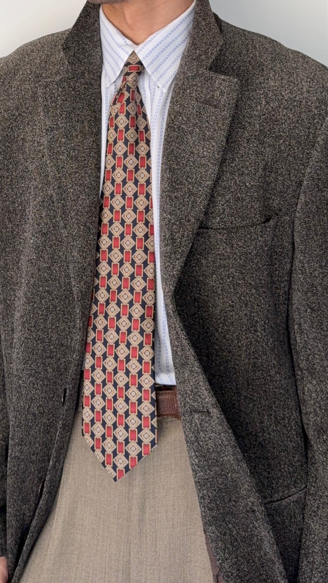 Hugo Boss 1980s 3B Torrelo Vierra Melagne Fabric Sports Jacket Blazer - Size XL
