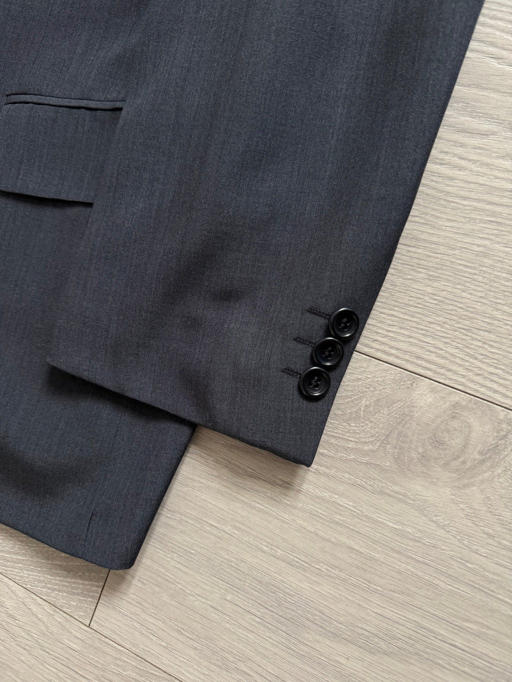 Hugo Boss 'Al Capone' 1980s Peaked Lapel Double Breasted Wool Rayon Sport Blazer Jacket - Size L