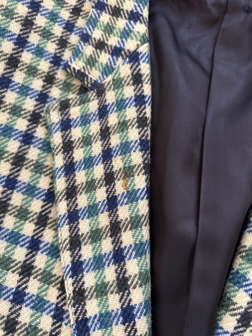 Valentino 1980s Gun Club Check Wool Sports Blazer Jacket - Size L