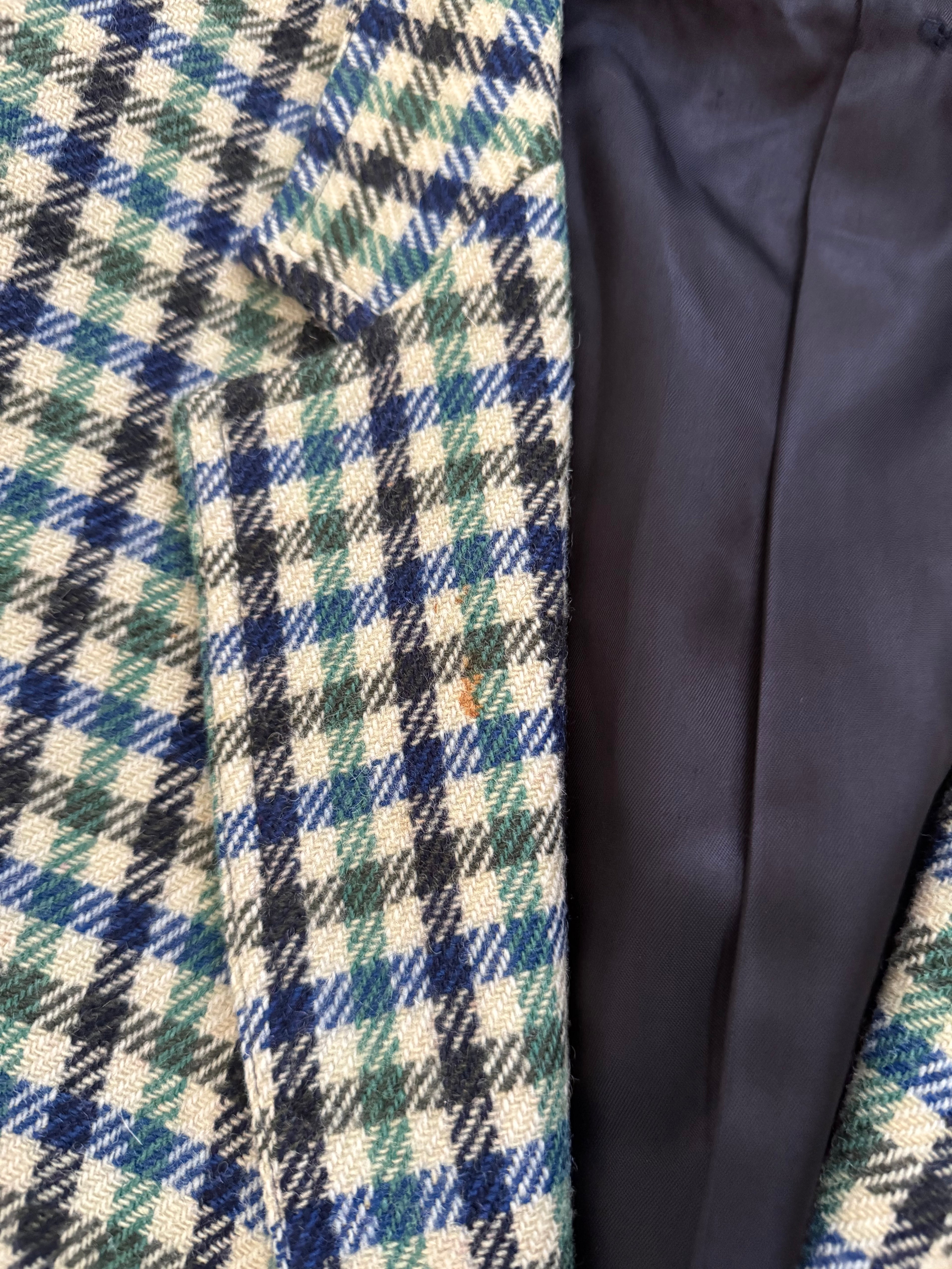 Valentino 1980s Gun Club Check Wool Sports Blazer Jacket - Size L