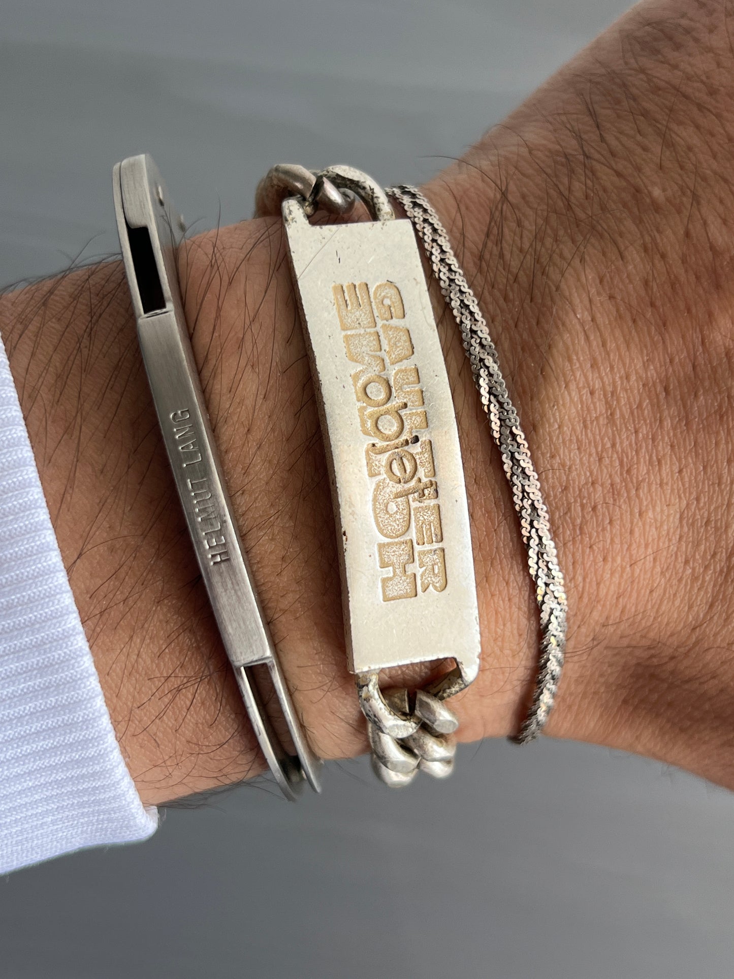 Jean Paul Gaultier 00s Distressed ID Bracelet