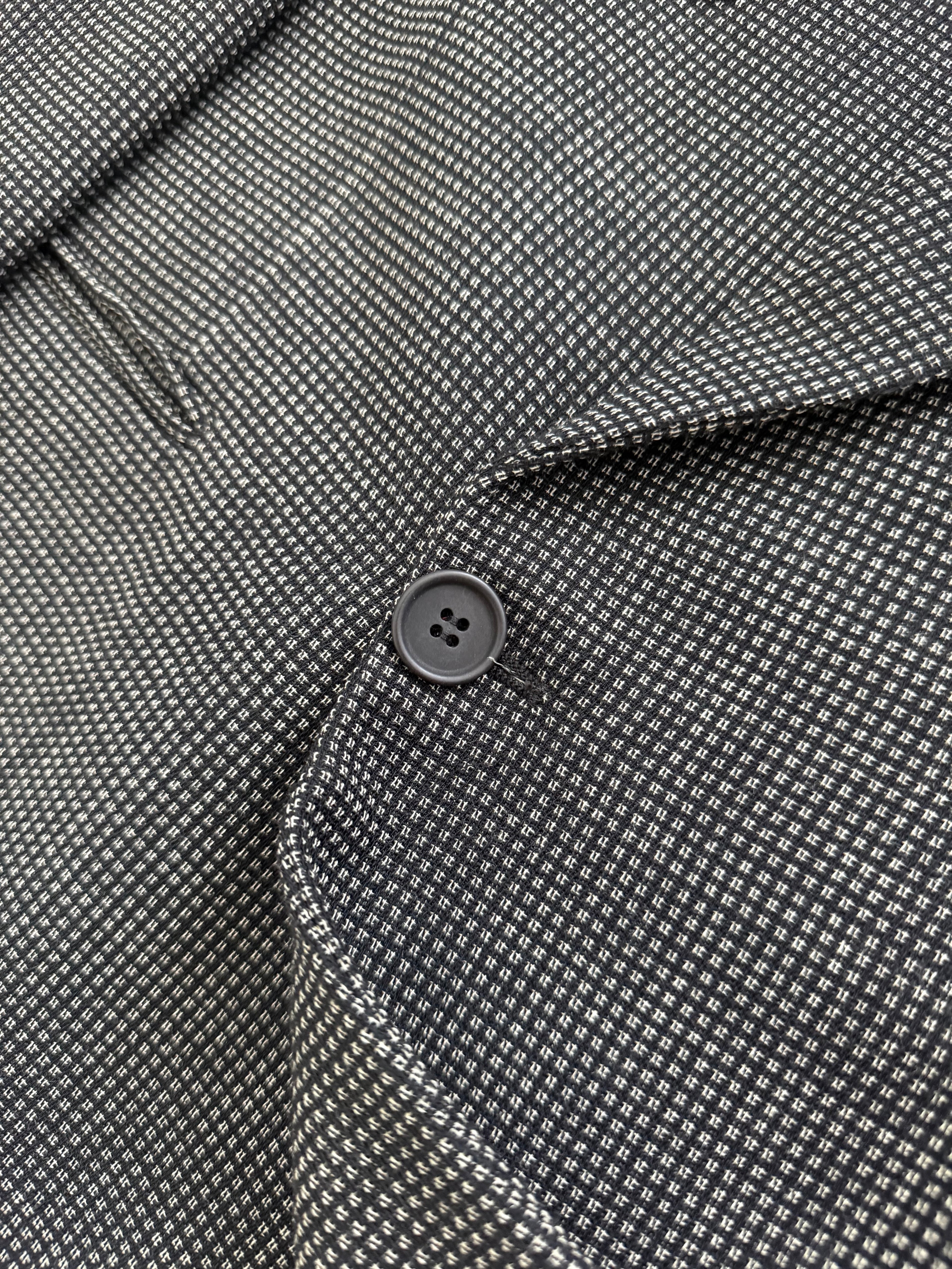 Giorgio Armani 1980s Peaked Lapel Double Breasted Textured Wool Sports Jacket Blazer - Size XXL