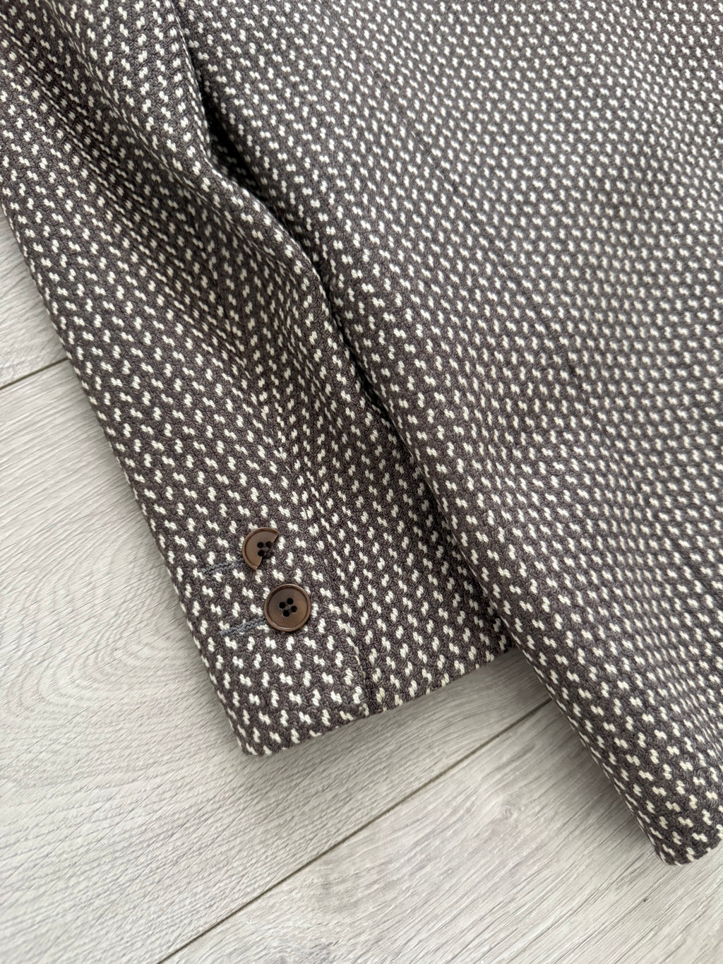 Basile 1980s 2B Textured Wool Sports Jacket Blazer - Size L