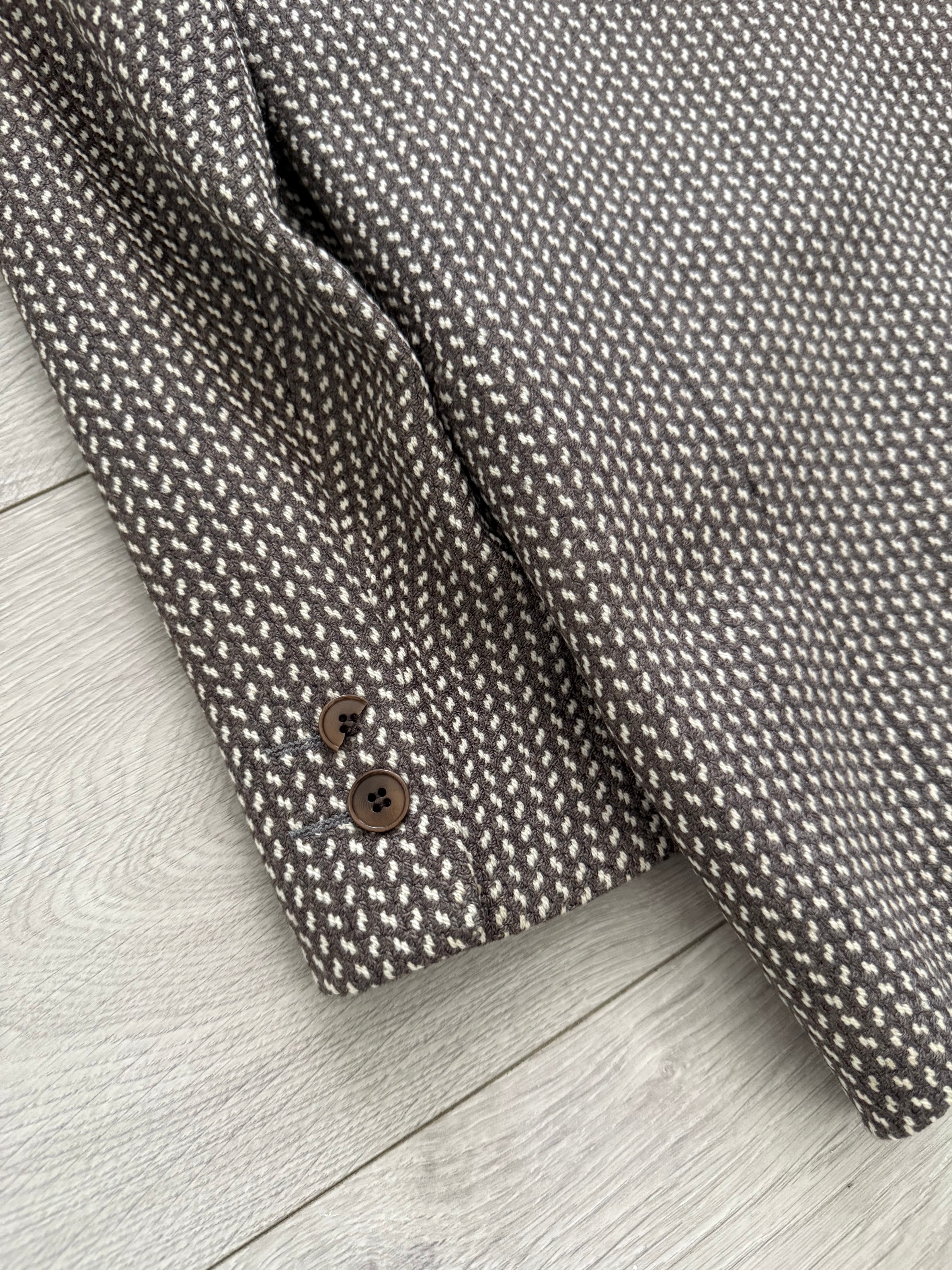 Basile 1980s 2B Textured Wool Sports Jacket Blazer - Size L