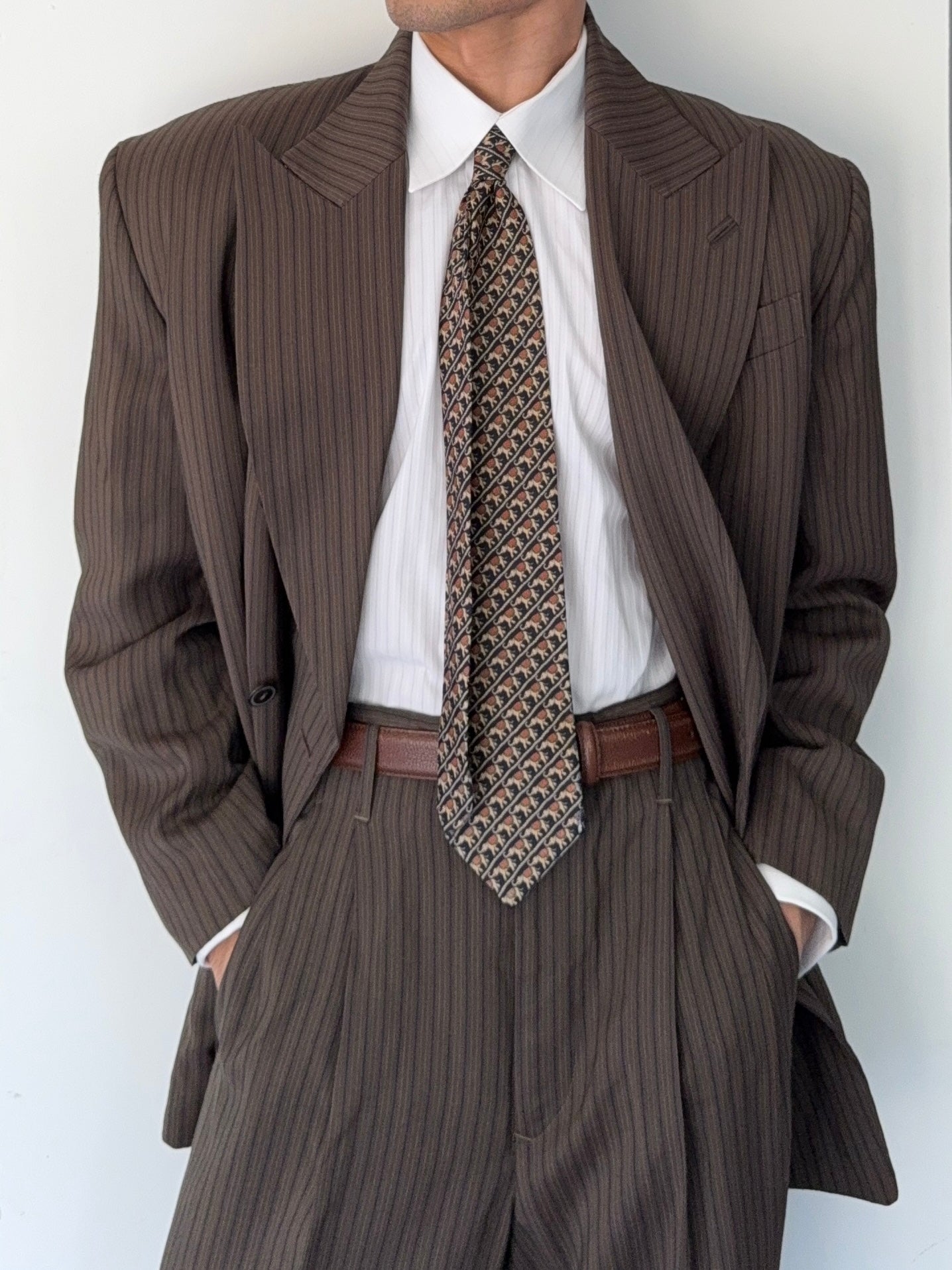 Jean Paul Gaultier 1990s Peaked Lapel Double Breasted Pleated