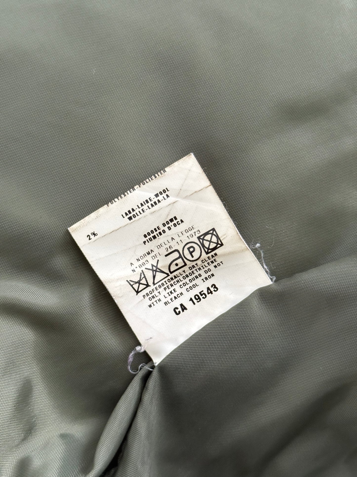 Helmut Lang FW1999 Down Filled M69 Flak Military Jacket - Size S