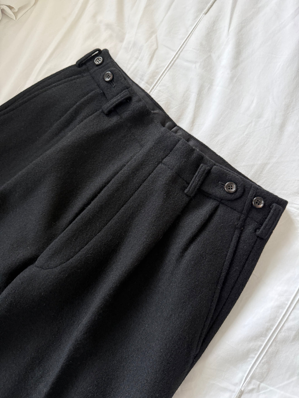 Comme Des Garcons Homme 1980s Triple Pleat Melton Wool Suit - M Jacket / 32" Waist