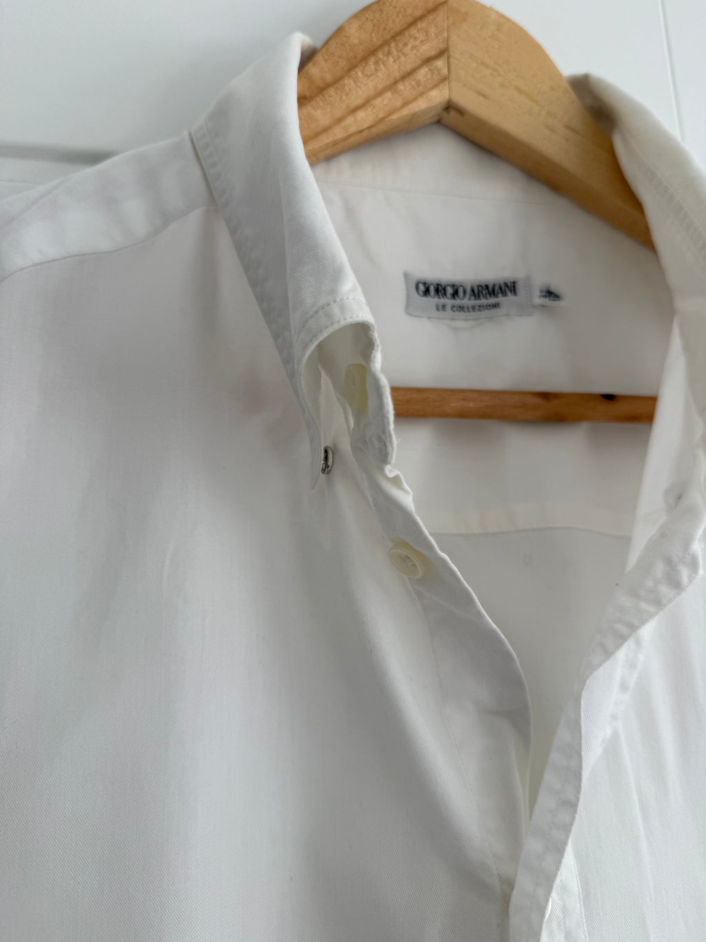 Giorgio Armani 1980s White Shirt - Size L