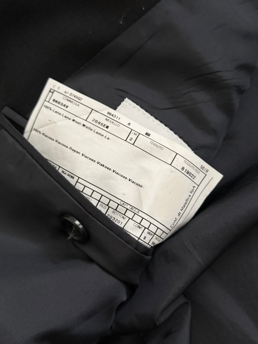 Armani 1990s Peaked Lapel Double Breasted Pleated Wool Suit Black - Size L Jacket / 34" Waist