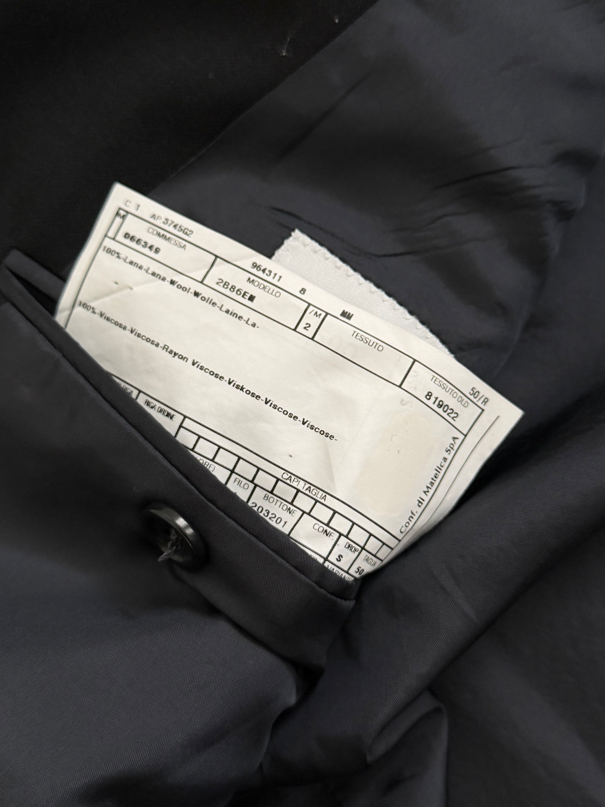 Armani 1990s Peaked Lapel Double Breasted Pleated Wool Suit Black - Size L Jacket / 34" Waist