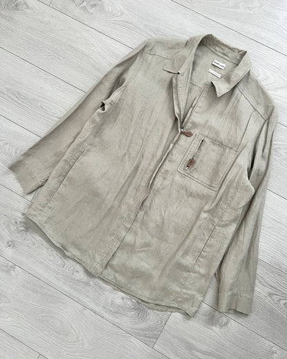 Hermes by Martin Margiela 2001 Zip-Front Linen Jacket - Size FR44