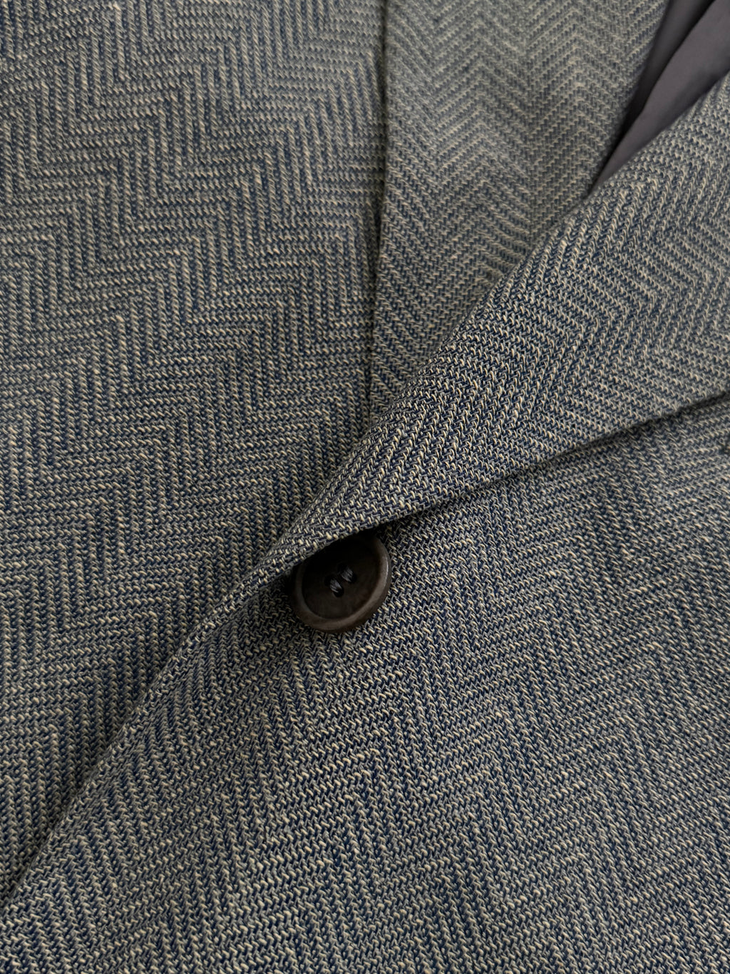 Giorgio Armani 1980s Silk Wool 3B Herringbone Weave Draped Sport Jacket Blazer  - Size XL