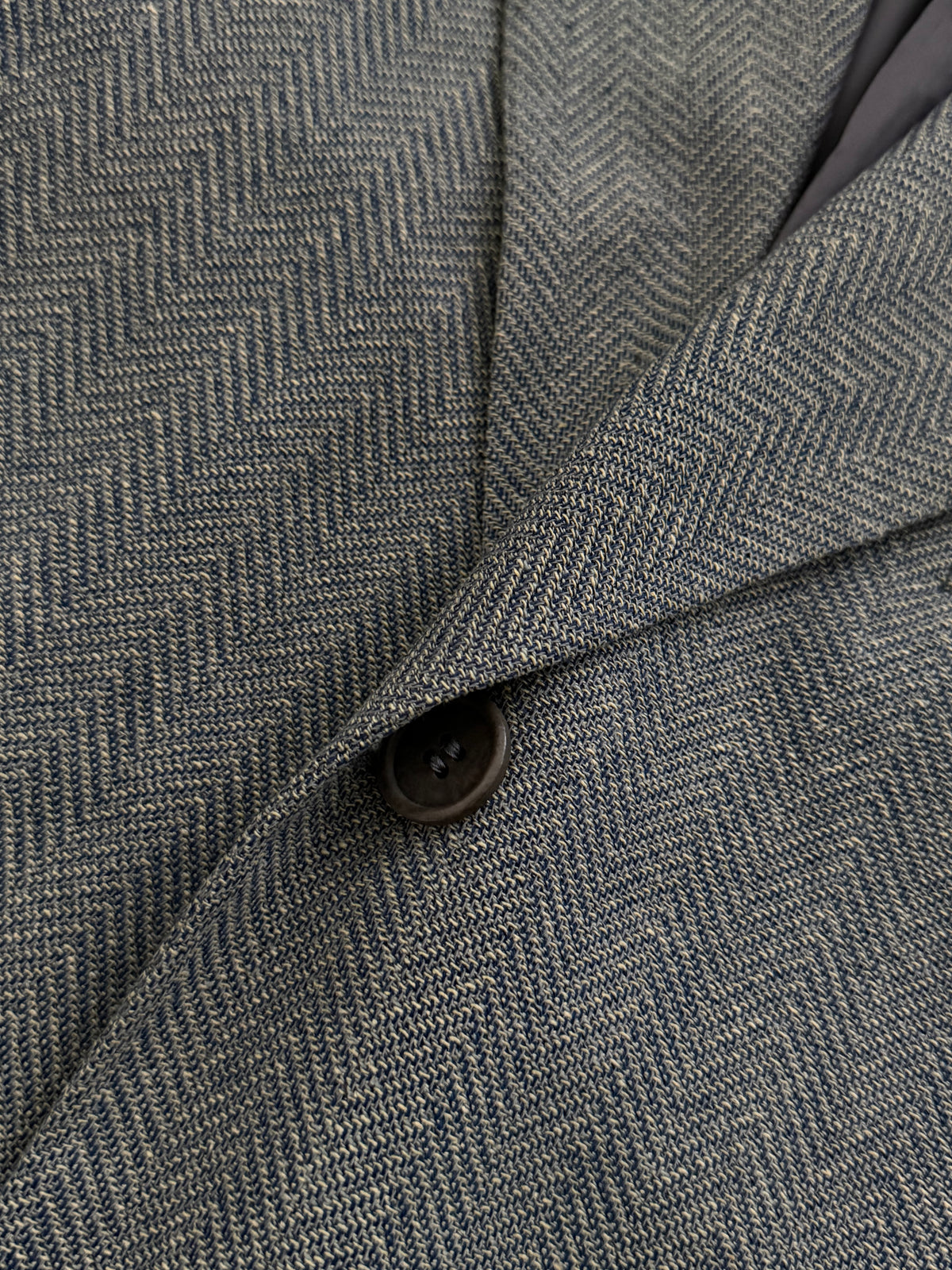 Giorgio Armani 1980s Silk Wool 3B Herringbone Weave Draped Sport Jacket Blazer  - Size XL