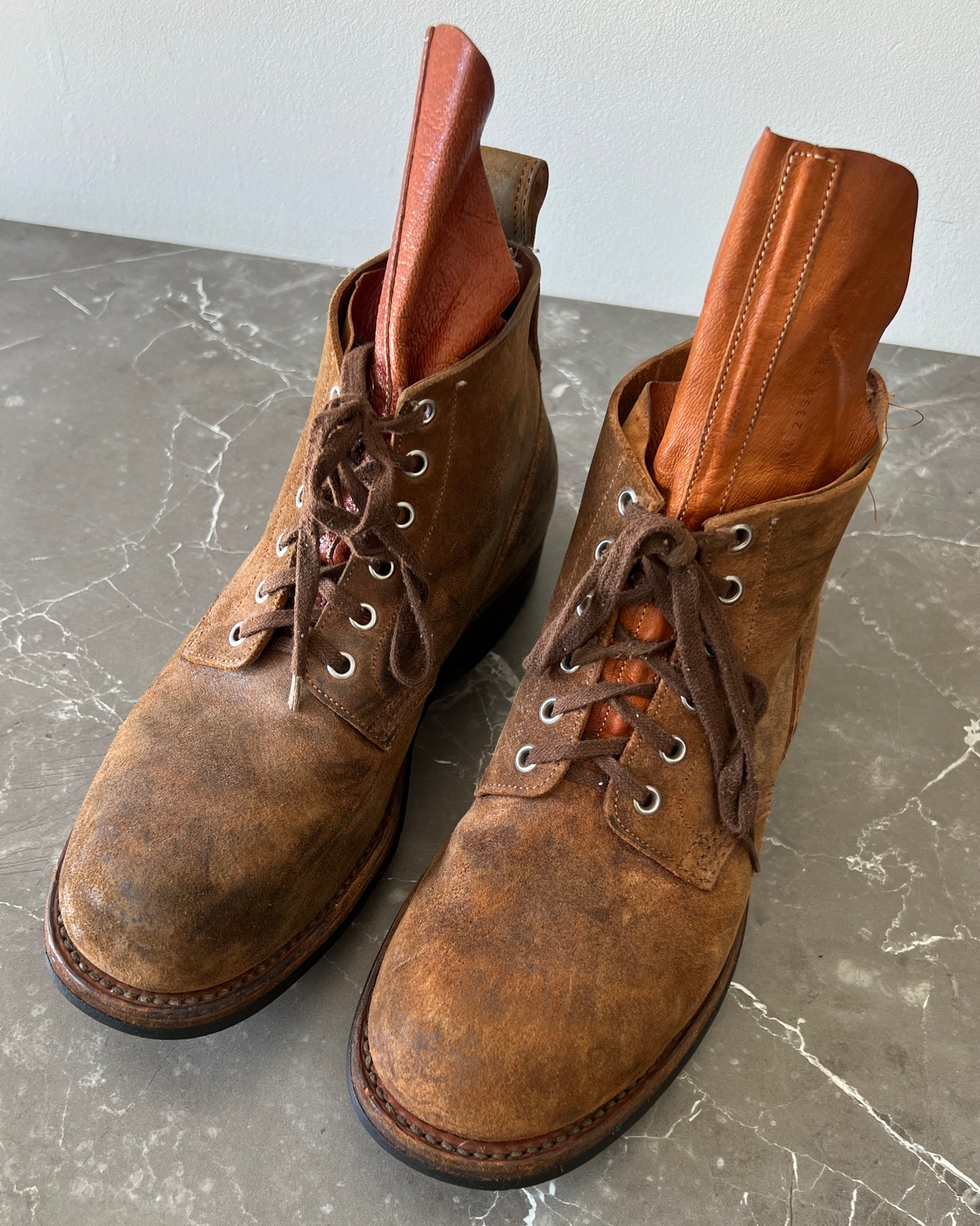 Martin Margiela FW2004 Artisanal Line (0)(10) Reconstructed Military Boots - Size US10