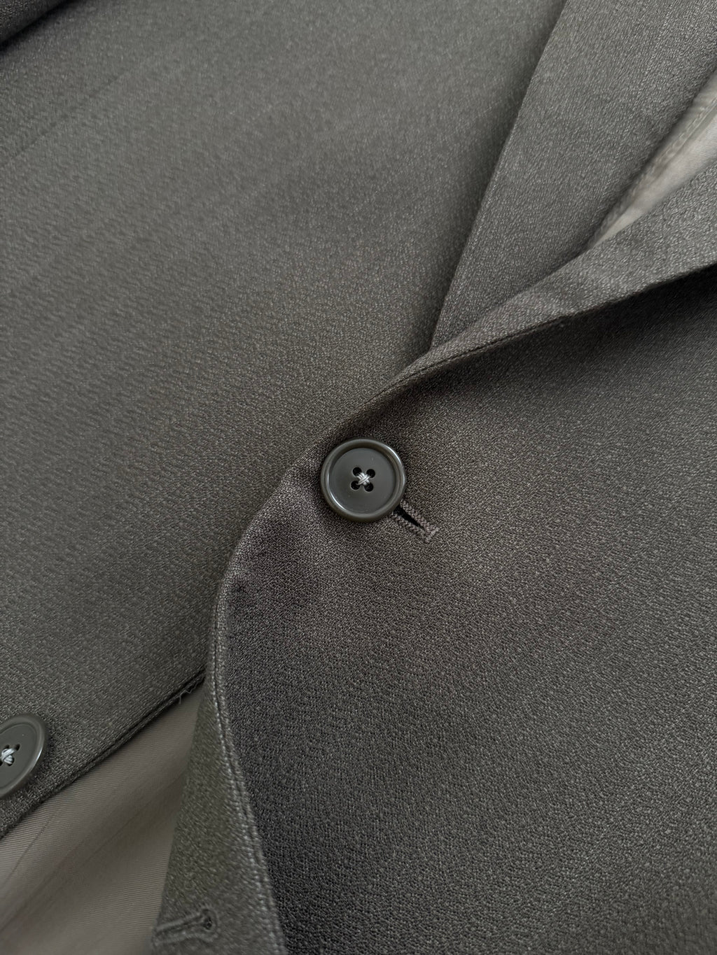 Giorgio Armani 1980s 2B Taupe Brown Wool Sports Jacket Blazer - Size XL