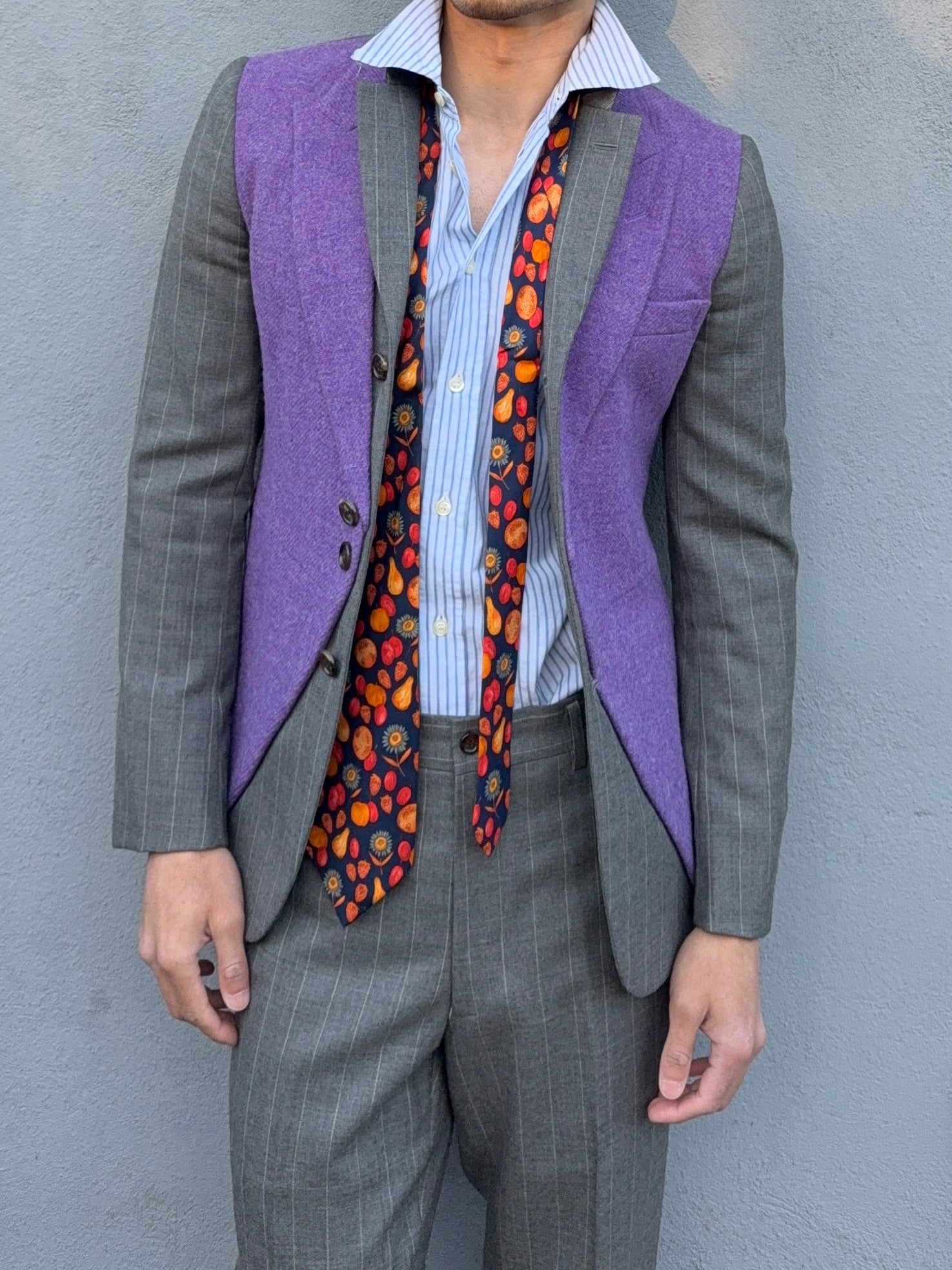 Comme Des Garcons Homme Plus AW2009 Curve Panelled Wool Suit - Size XS Jacket / 30" Waist
