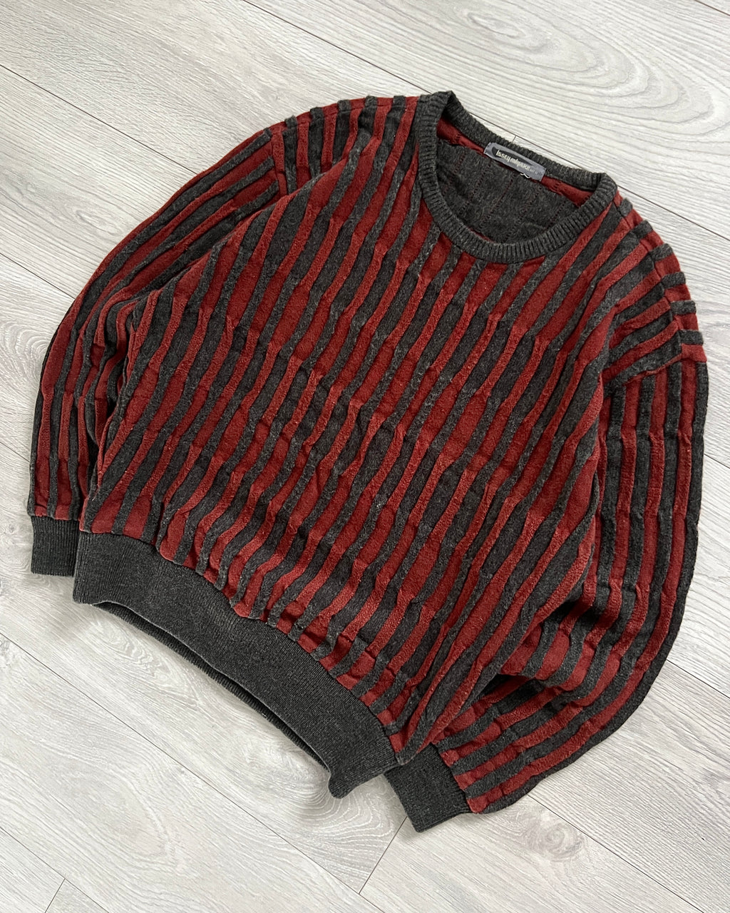 Issey Miyake 1990s 3D Woven Textured Knit Sweater - Size M