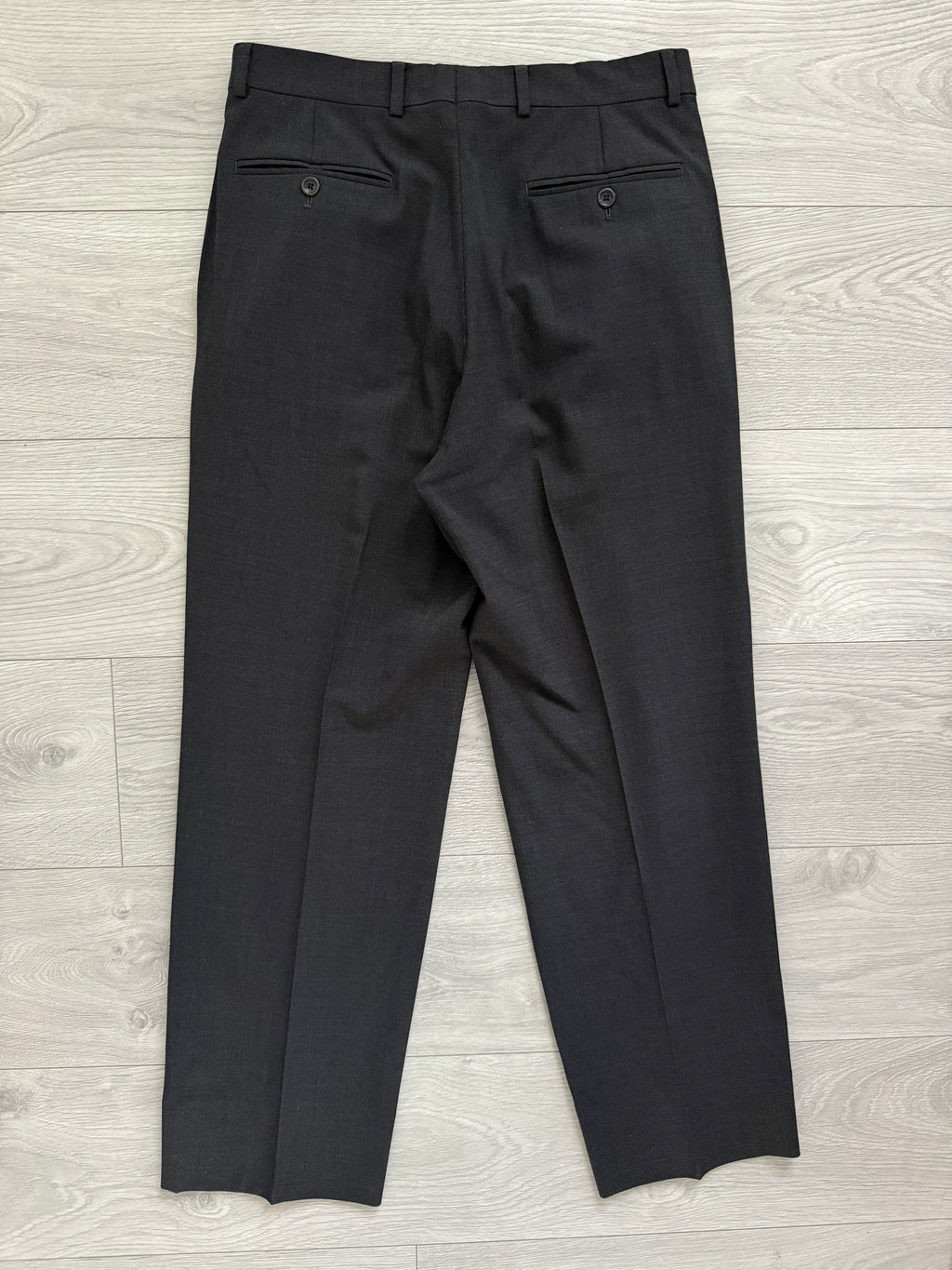 Armani 2000s Pleated Wool Grey Pants - Size 30" Waist