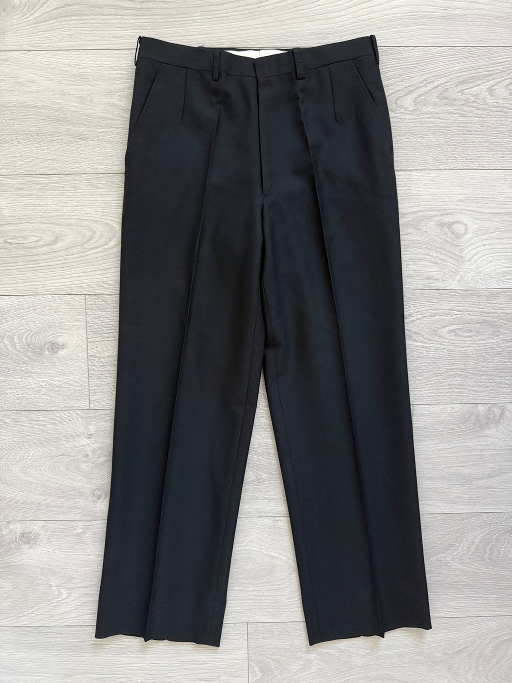 Givenchy 1990s Peak Lapel Double Breasted Wool Black Suit - Size S Jacket / 28" Waist