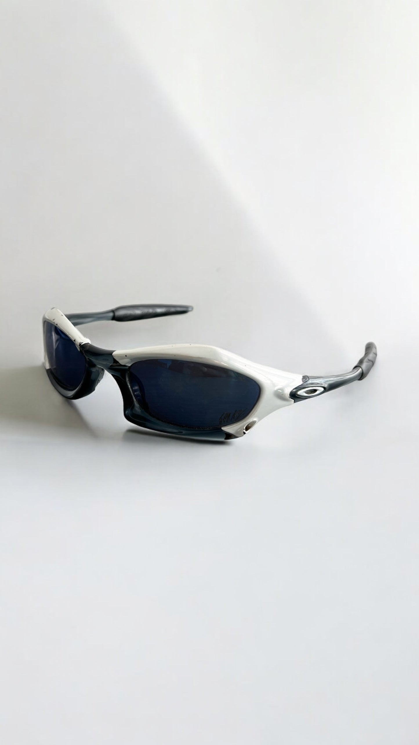 Oakley 2002 Splice JP Montoya Signature Edition Sunglasses in White Chrome/Crystal Black