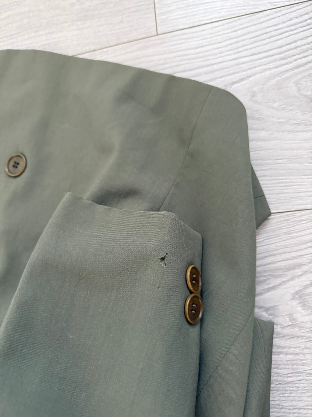 Basile 1980s Peaked Lapel Double Breasted Draped Wool Suit - Size S Jacket / 28" Waist