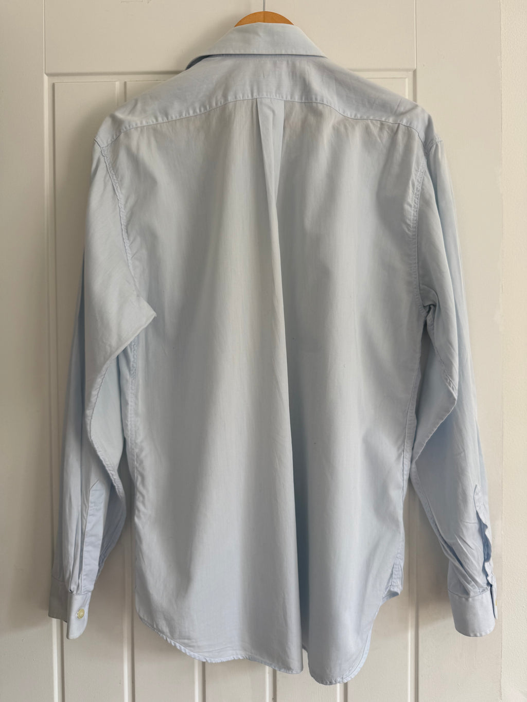 Emporio Armani 1990s Blue Cotton Shirt - Size L