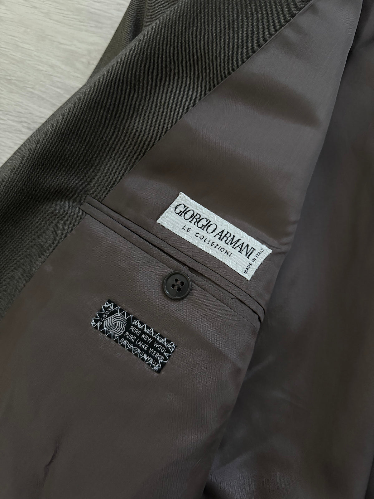 Giorgio Armani 1980s Peaked Lapel Double Breasted Wool Sport Jacket Blazer - Size XL