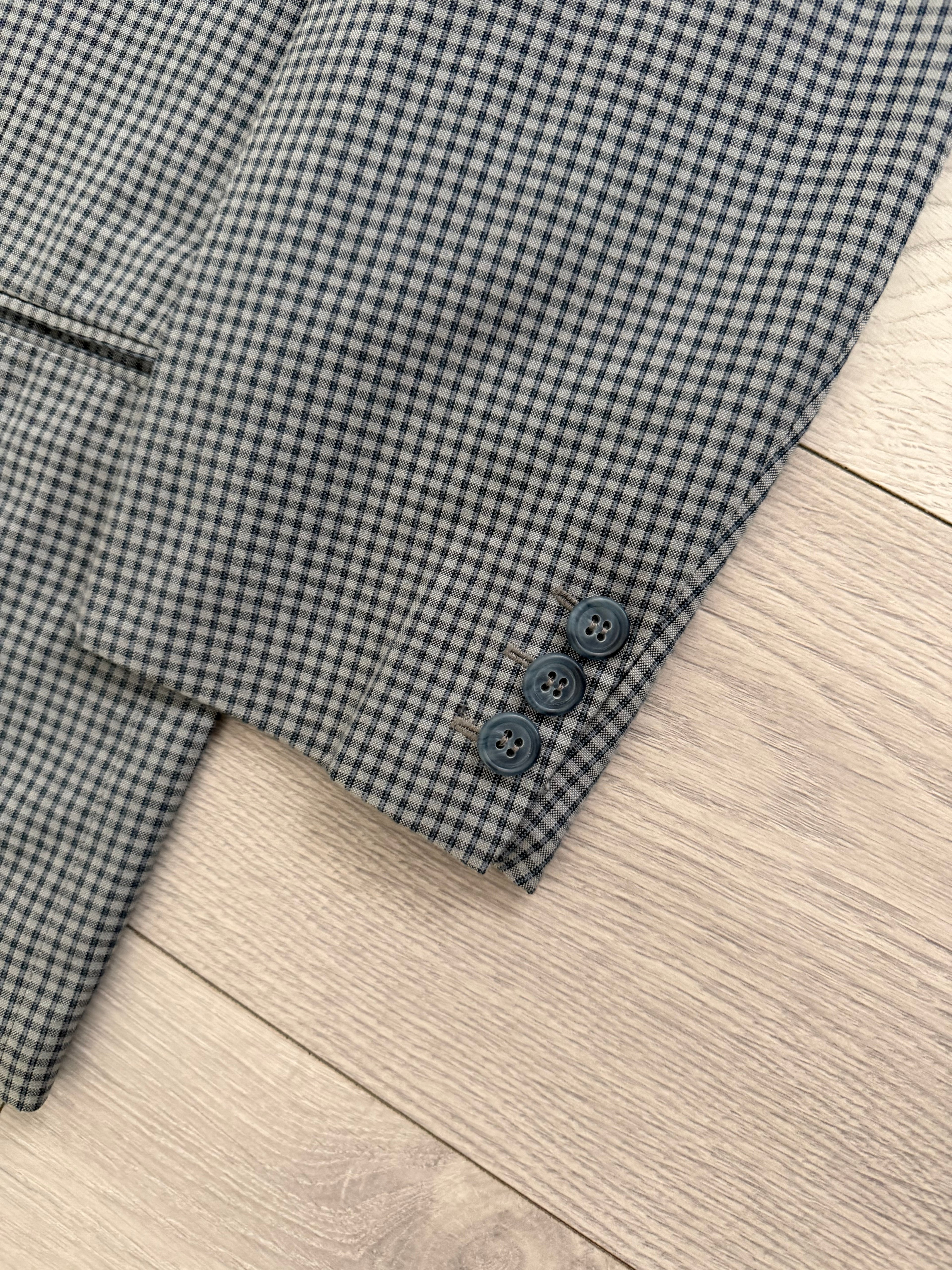 Valentino 1980s 2B Cotton Check Sport Blazer Jacket - Size S