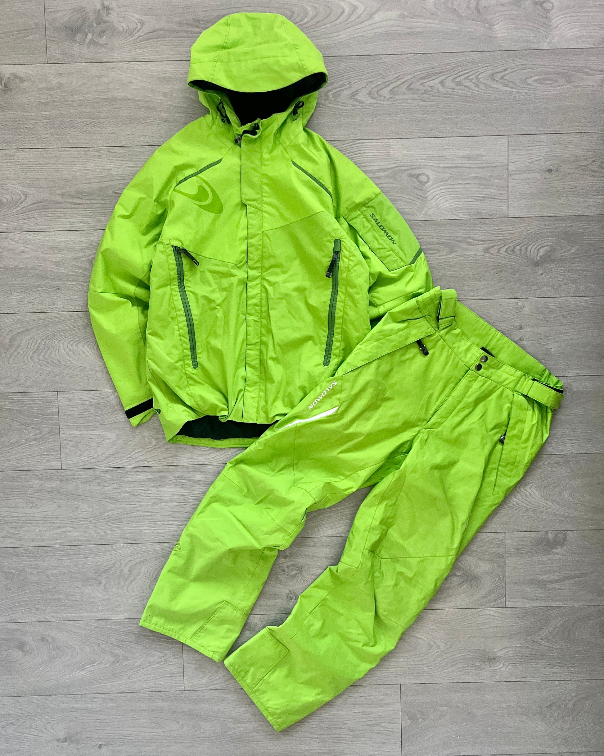 Salomon 00s Waterproof Technical Jacket & Pants Set - Size L Salomon 00s Waterproof Technical Jacket & Pants Set - Size L