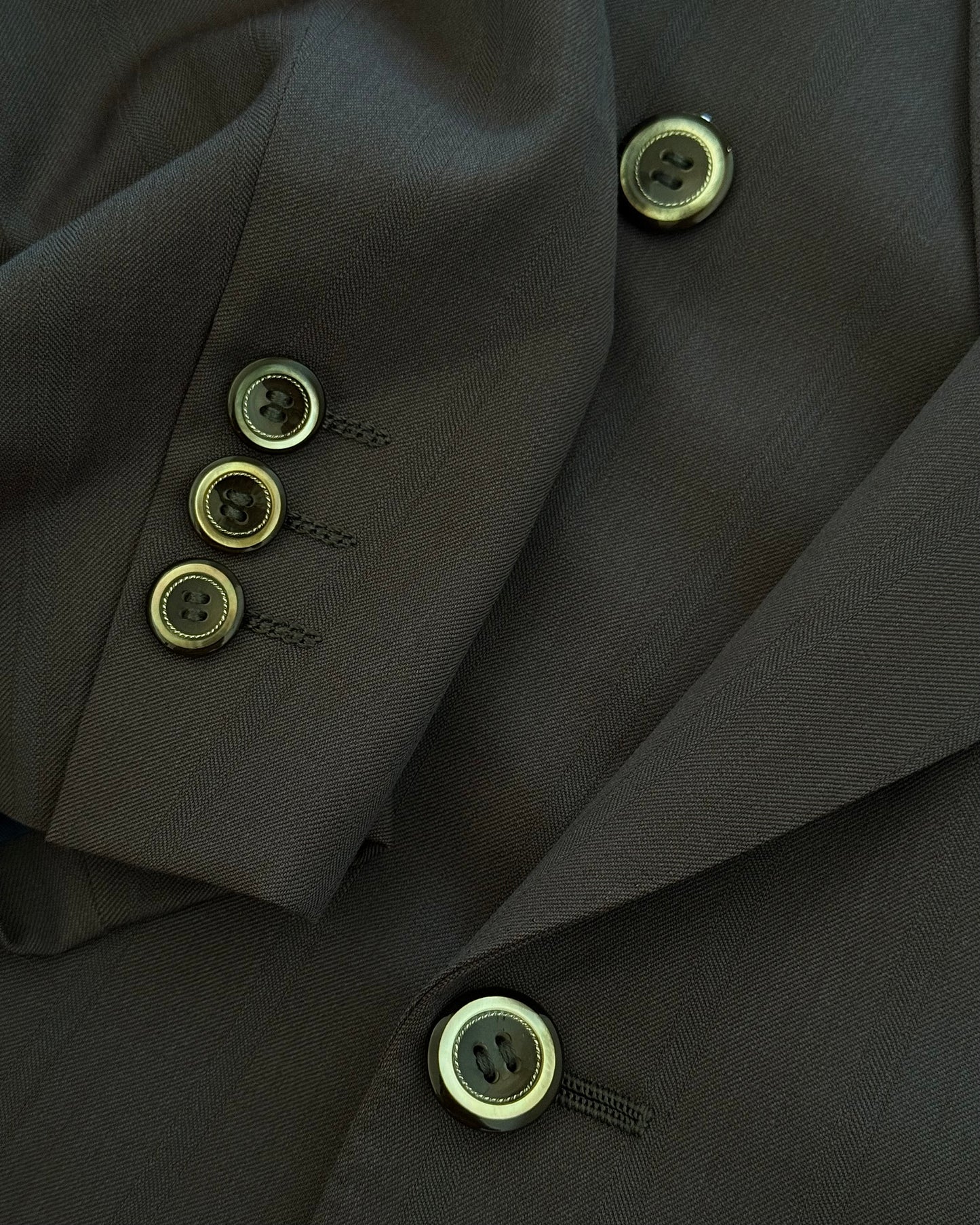 Yves Saint Laurent 1990s Double-Breasted Pleated Wool Suit - Size XL Jacket / 36" Waist