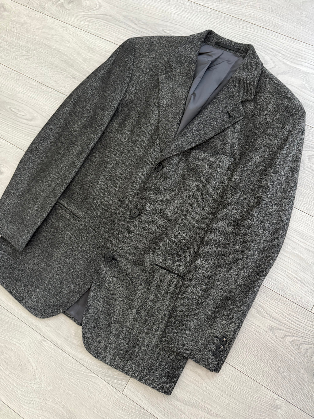 Hugo Boss 1980s 3B Melange Fabric Wool Blend Sport Jacket Blazer  - Size L