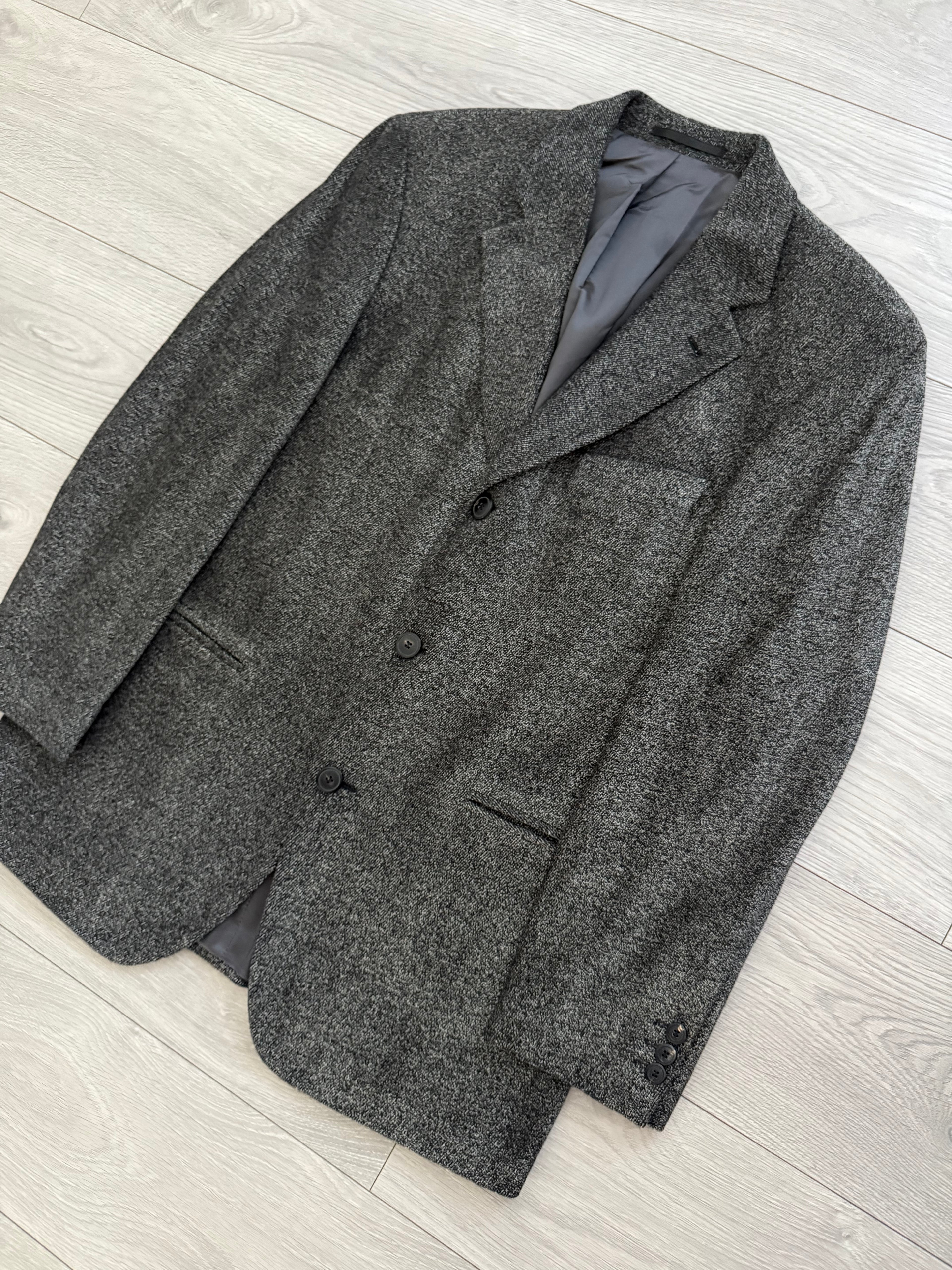 Hugo Boss 1980s 3B Melange Fabric Wool Blend Sport Jacket Blazer  - Size L