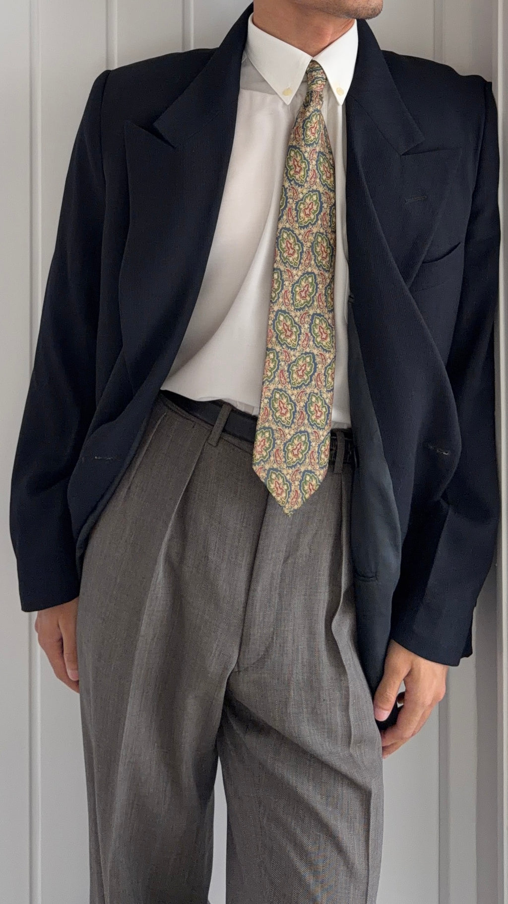 Giorgio Armani 1980s Peaked Lapel Double Breasted Sport Jacket Blazer - Size XL