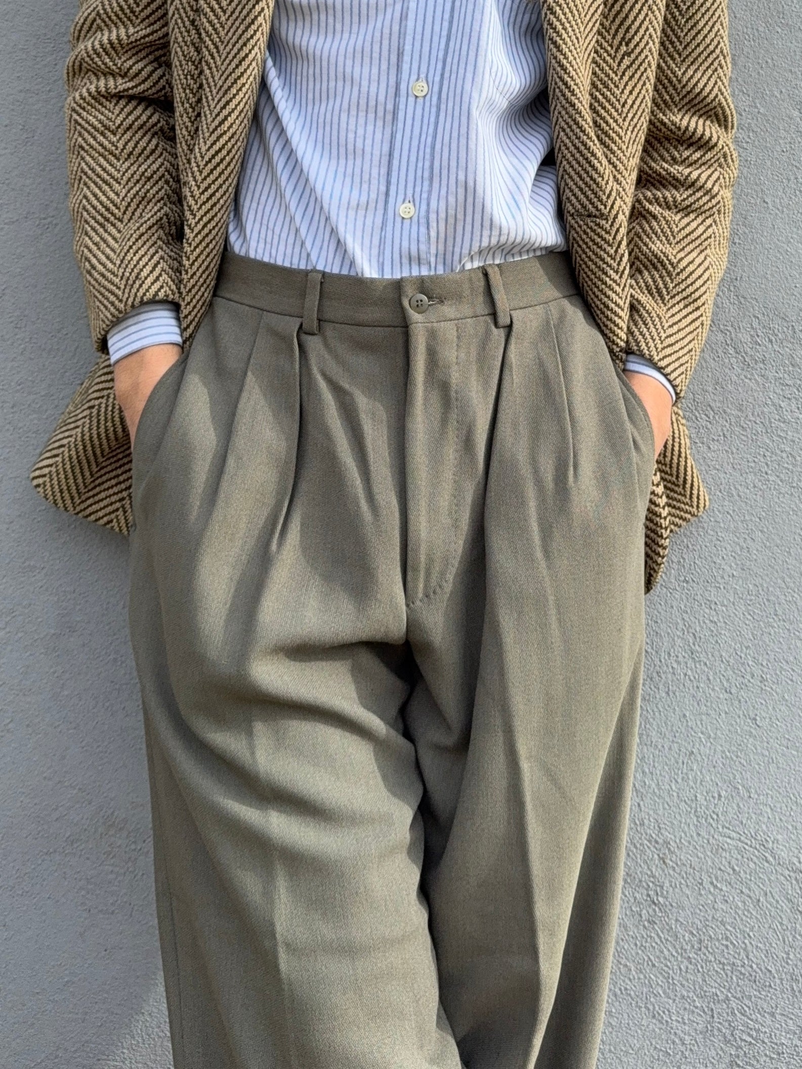 Armani 1990s Draped Double Pleated Pants - Size 30